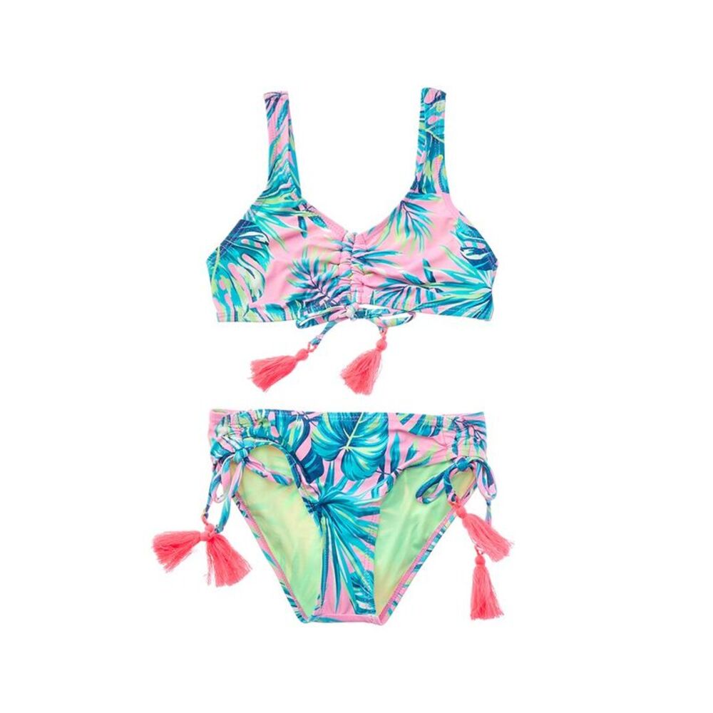 Beach Lingo Girls  2Pc Rem Cup Bralette & Hipster Bottom Set, Green